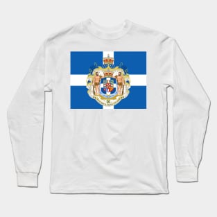 Kingdom of Greece coat of arms flag Long Sleeve T-Shirt